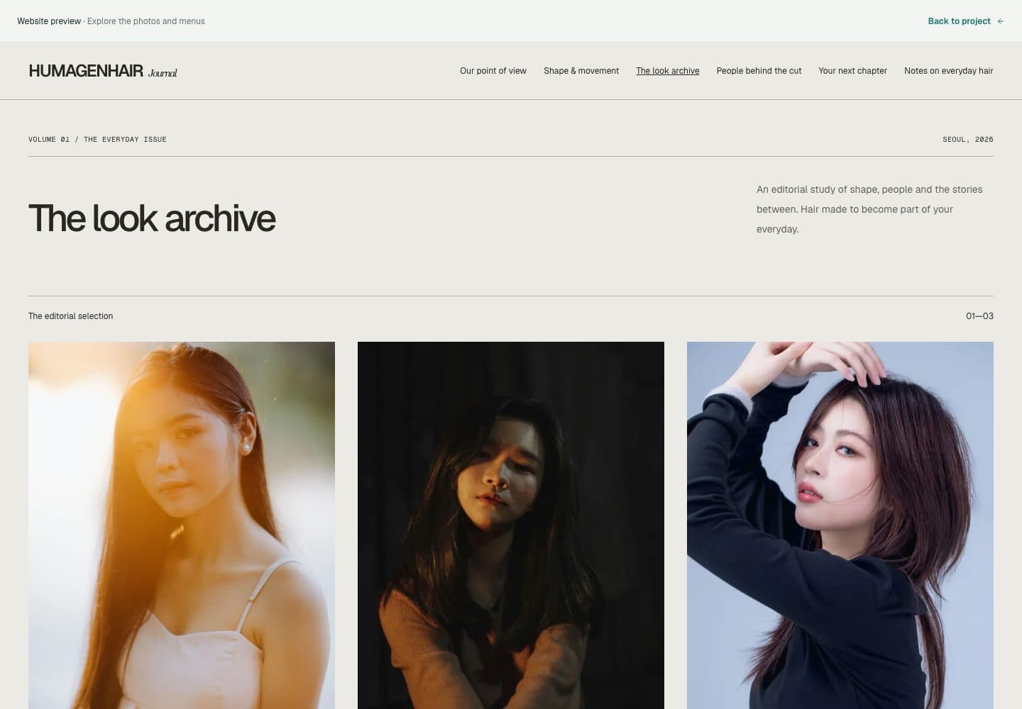HUMAGENHAIR / Editorial — A journal with its own point of view