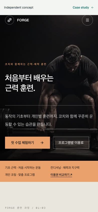 FORGE mobile view